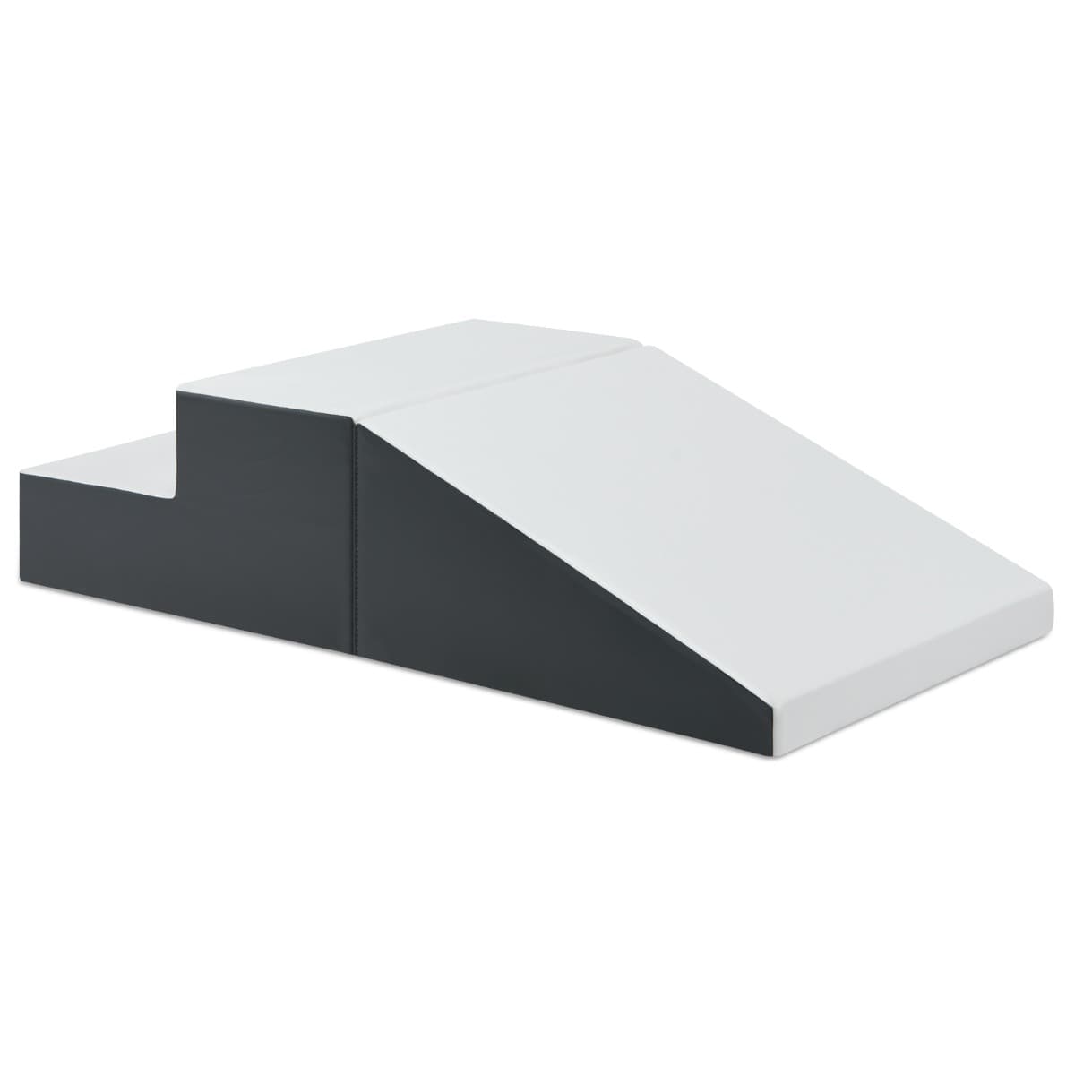 Costway2 PCS Blocs de Construction en Mousse pour Tout-petits Antidé Jeu Educatif pour Grimper Glisser Ramper Blanc