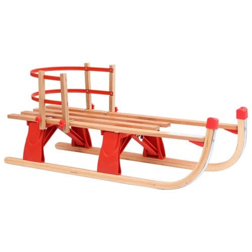 Traîneau pliable avec dossier 119 cm Bois